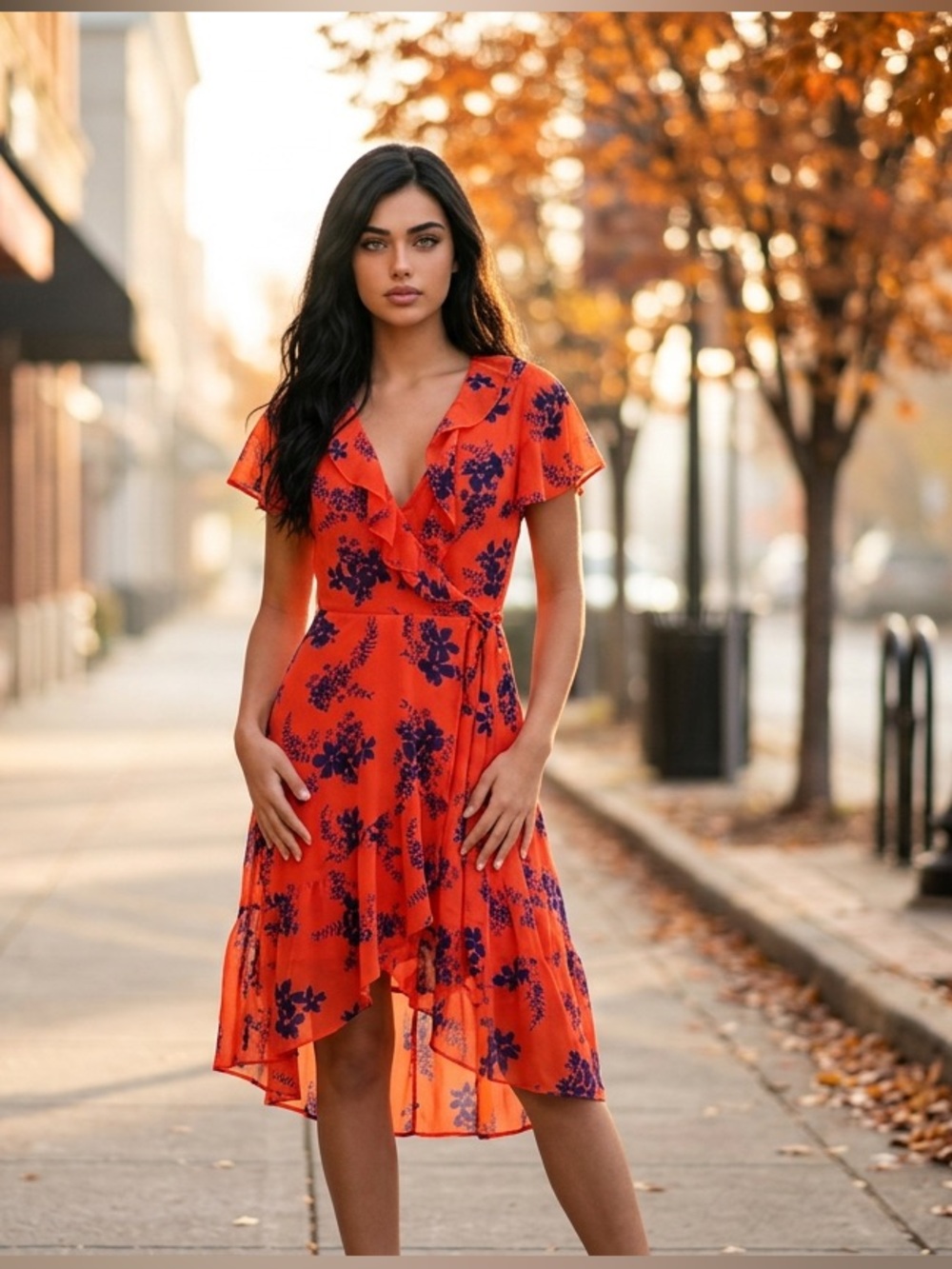 Michael Kors Coral Peach beautiful floral dress